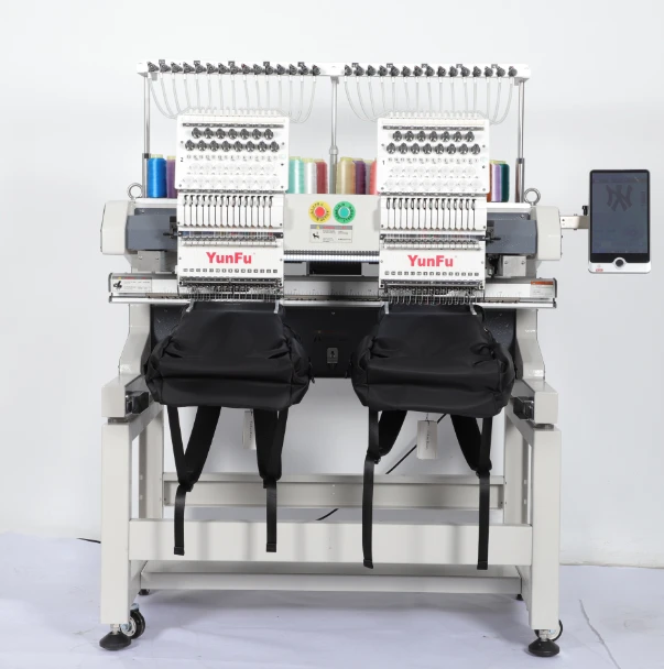 Máquinas de bordar computarizadas de 2 cabezales para sombreros