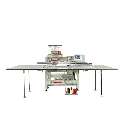 1+1 Gorra mezclada con máquina de bordar de cadeneta